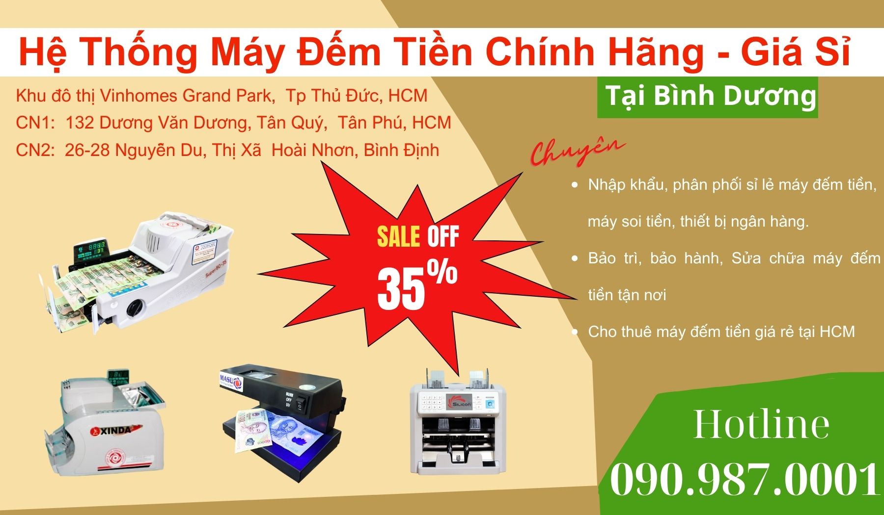 Bán Máy Đếm Tiền Uy Tín Giá Rẻ Tại Bình Dương