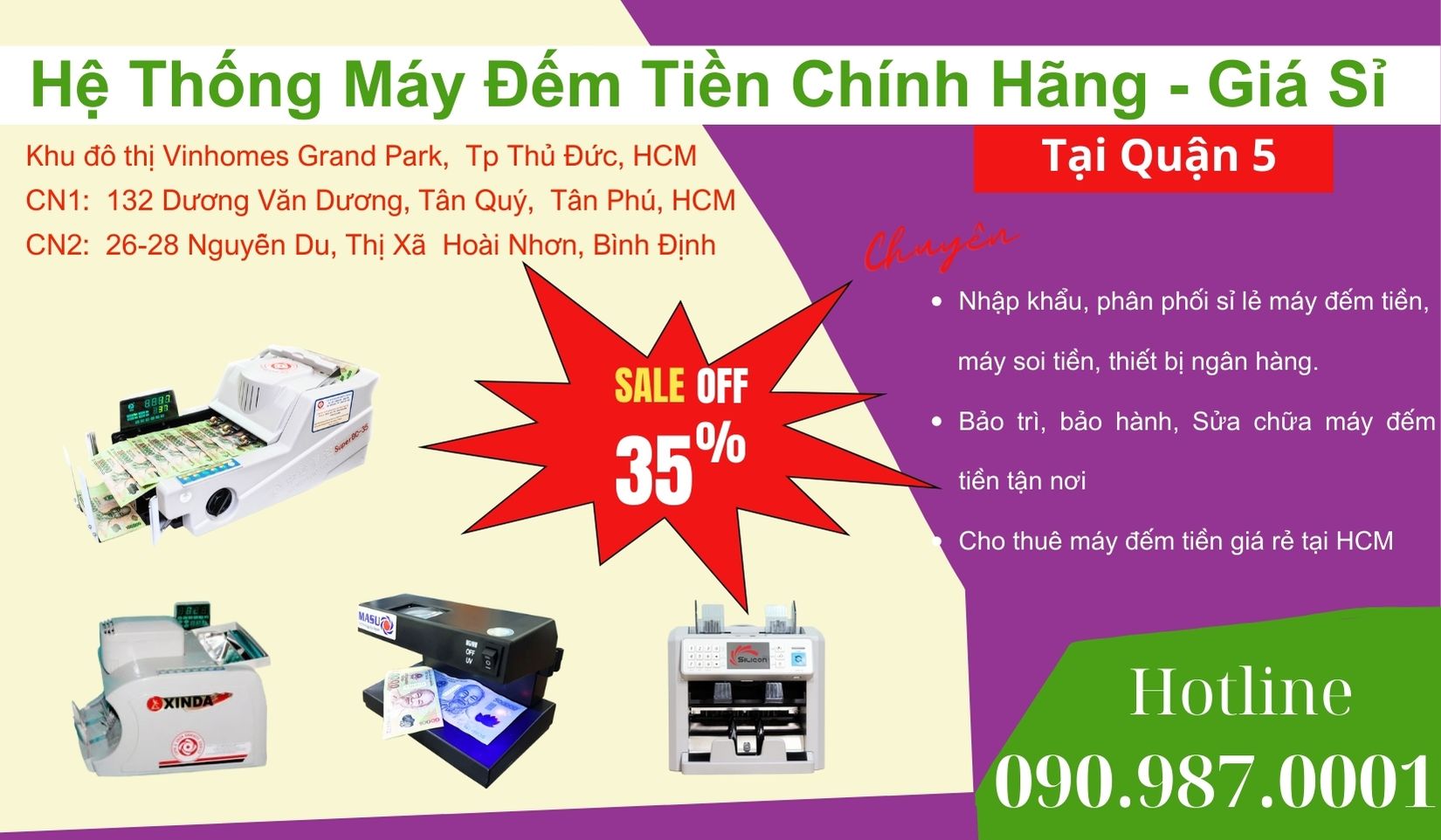 Máy đếm tiền Chính hãng Giá rẻ Tại Quận 5