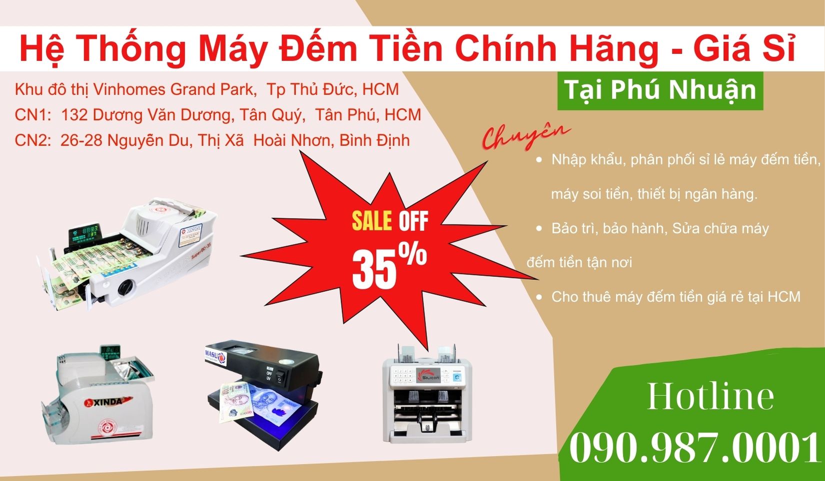 Máy đếm tiền Chính hãng Tại Phú Nhuận