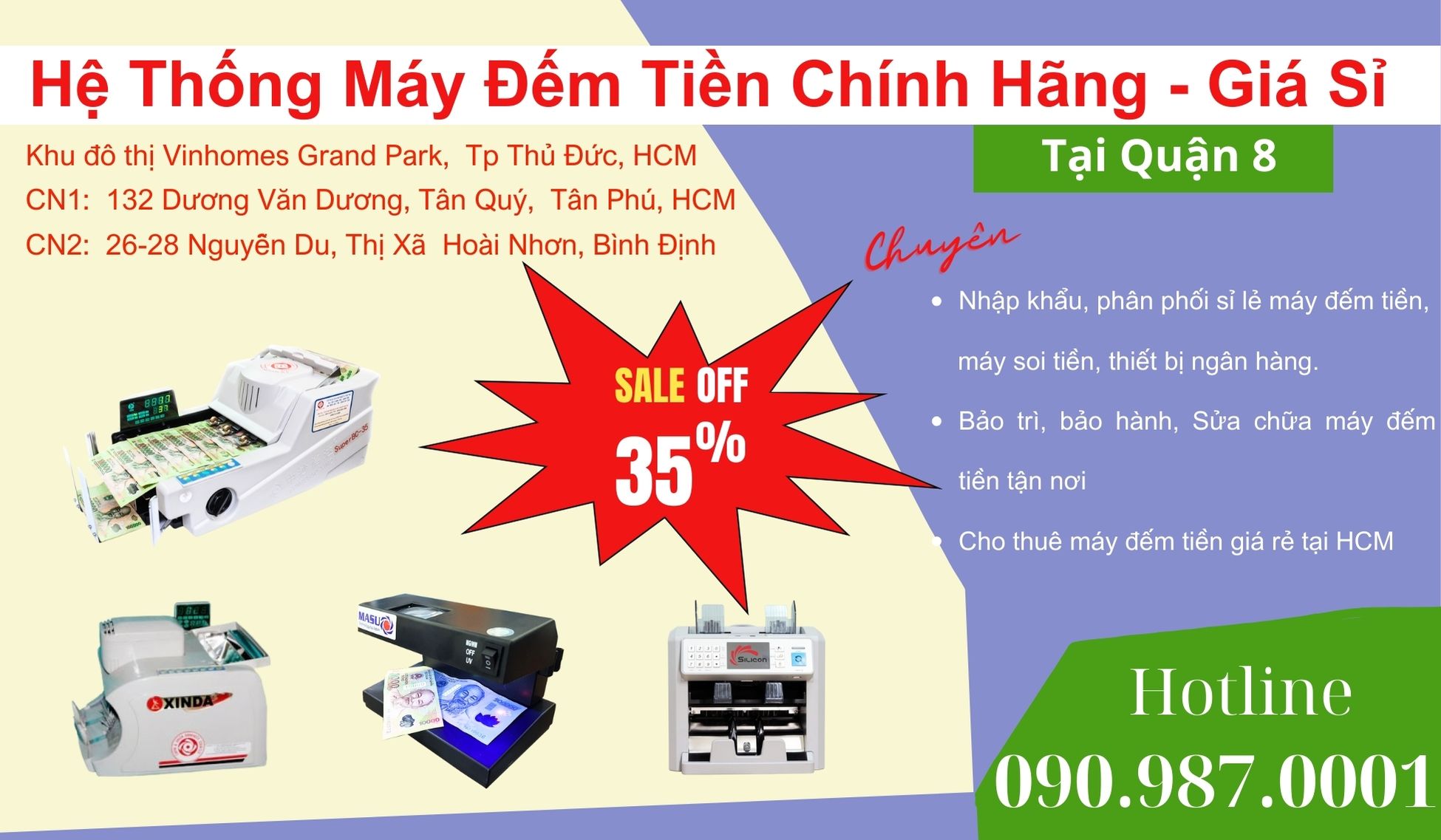 Máy đếm tiền Chính hãng Tại Quận 8