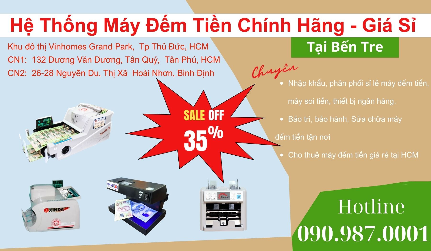 Máy đếm tiền Giá rẻ Tại Bến Tre