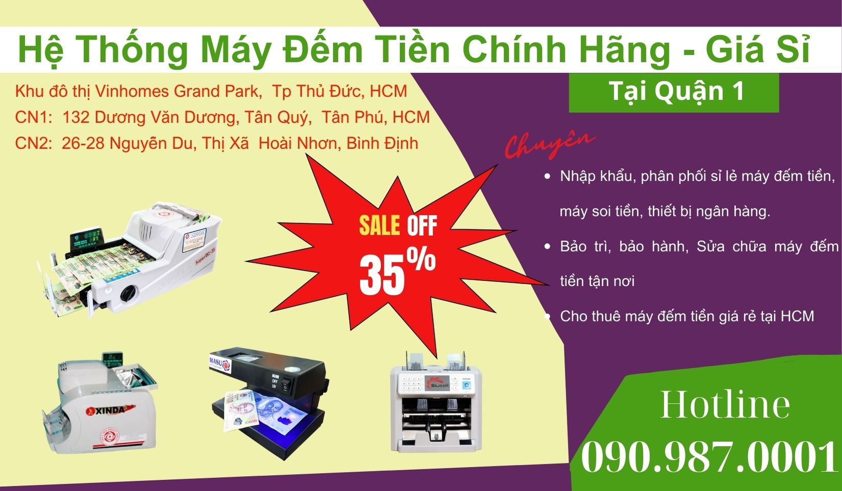 Máy đếm tiền Giá rẻ Tại Quận 1