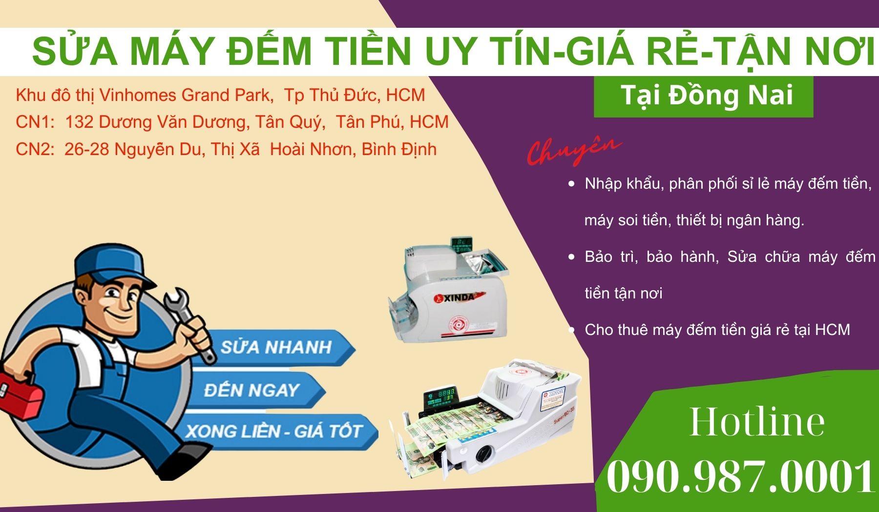 Sửa Máy Đếm Tiền tận nơi tại Đồng Nai