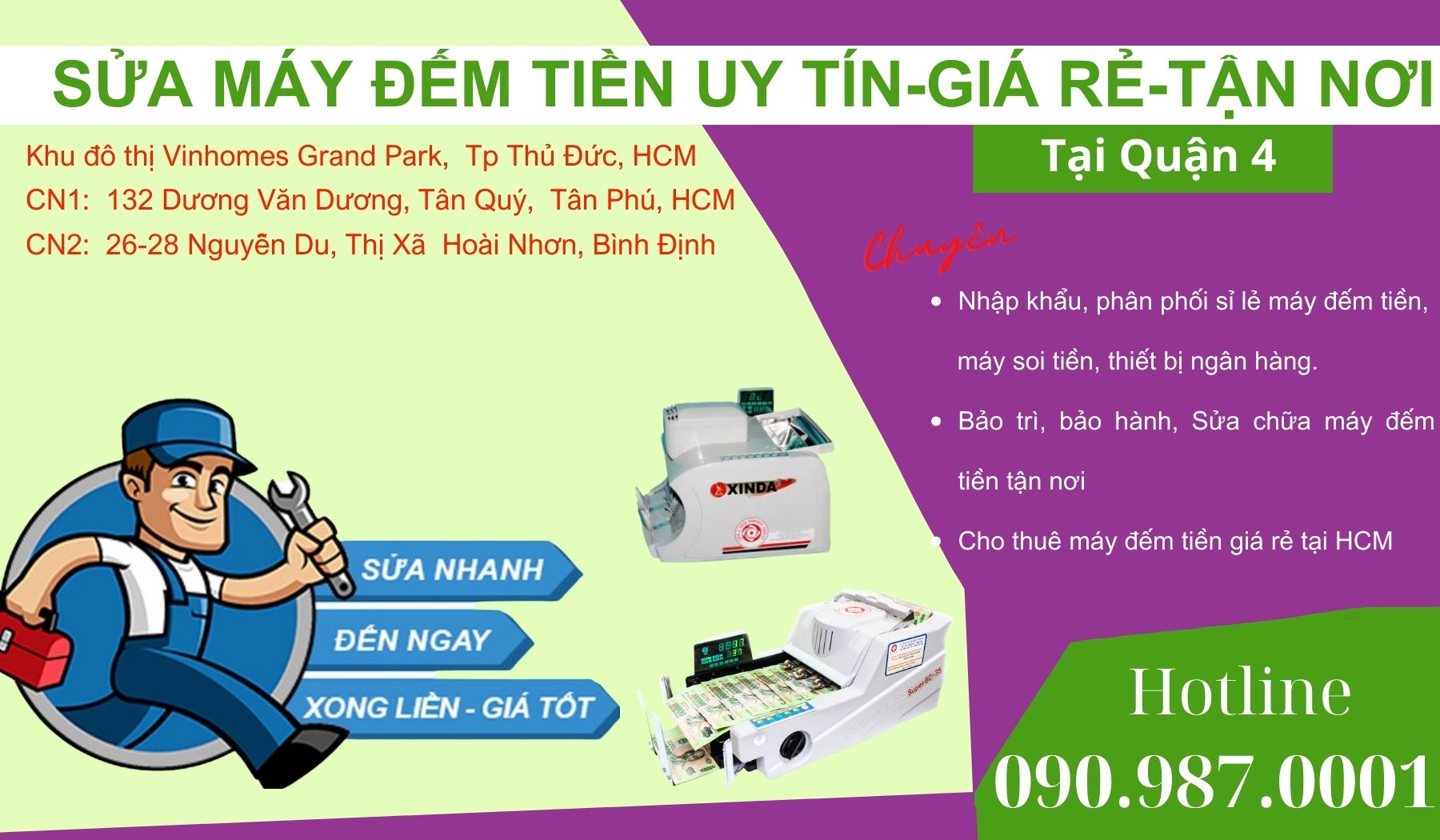 Sửa Máy đếm tiền tận nơi Tại Quận 4