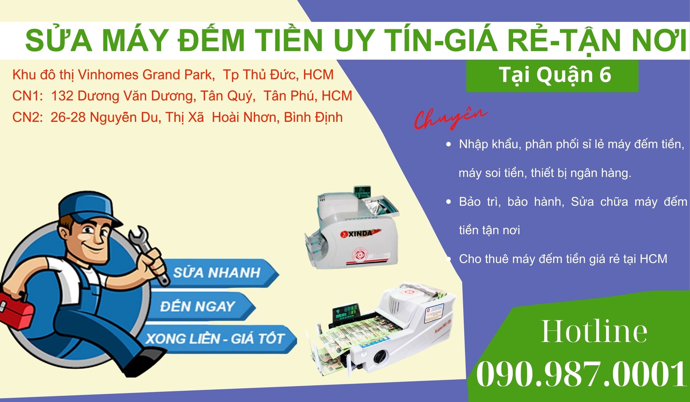 Sửa Máy đếm tiền tận nơi Tại Quận 6