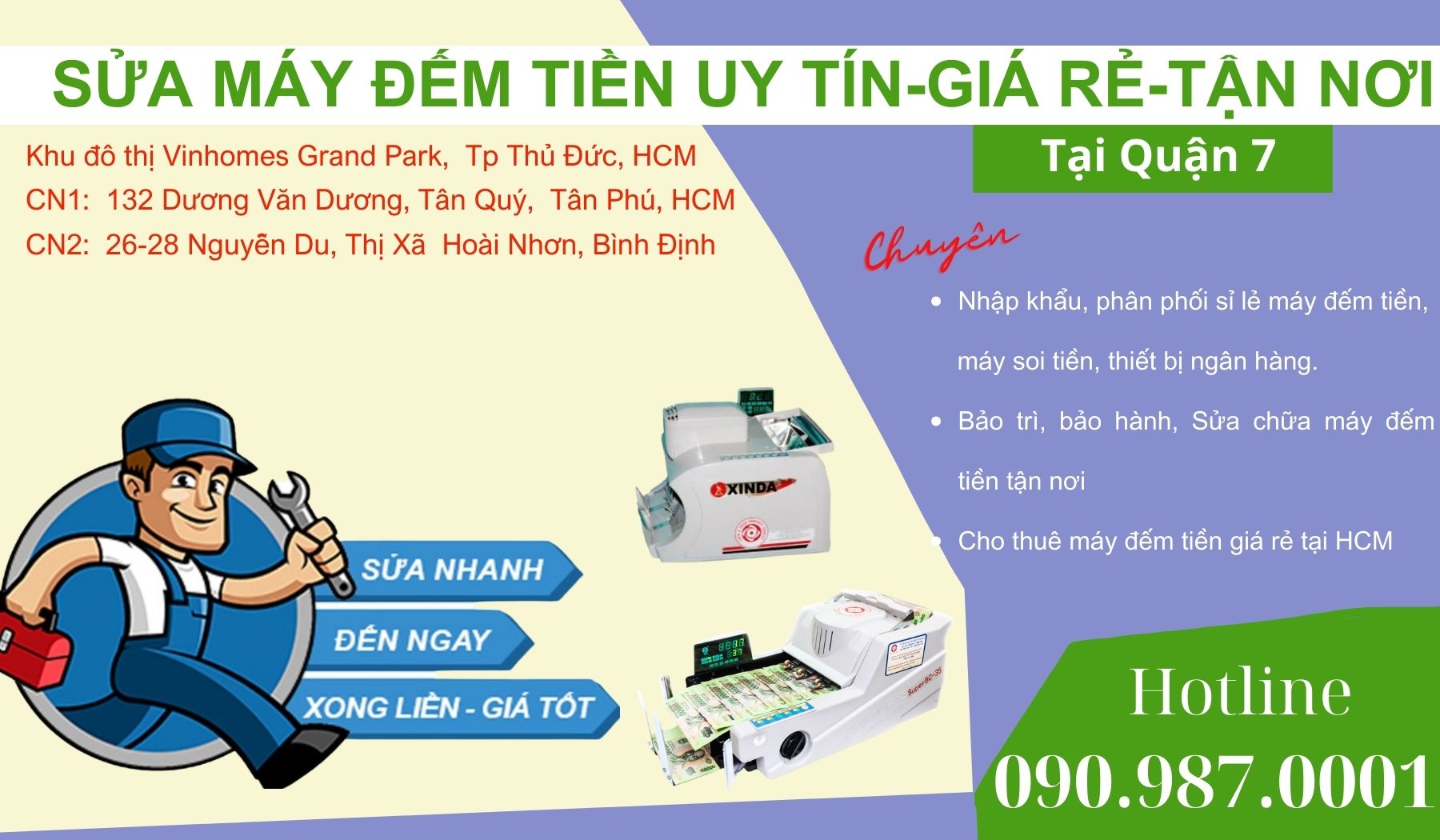 Sửa Máy đếm tiền uy tín Tại Quận 7