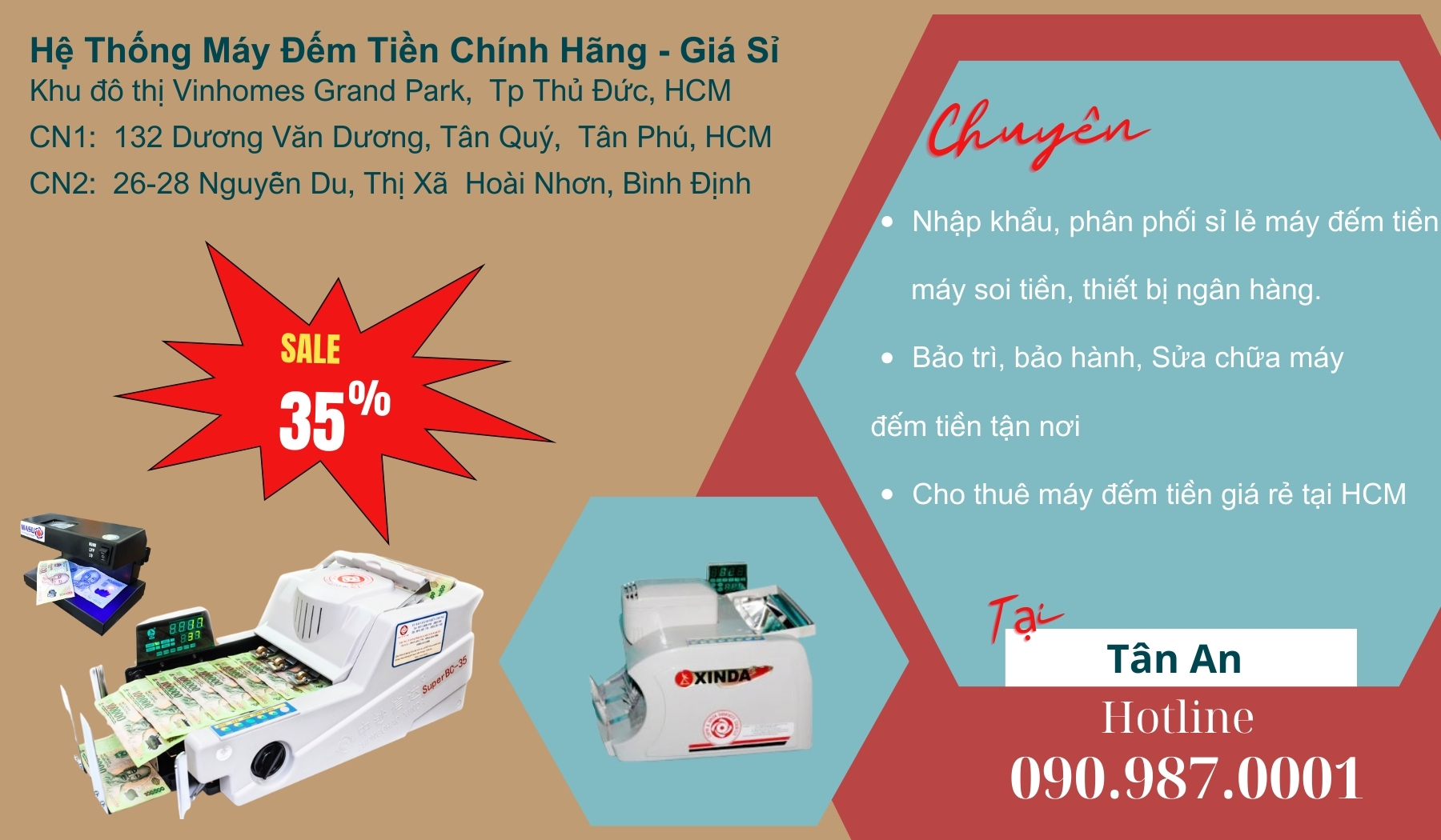 Bán Máy Đếm Tiền Uy Tín, Giá Rẻ tại Tân An