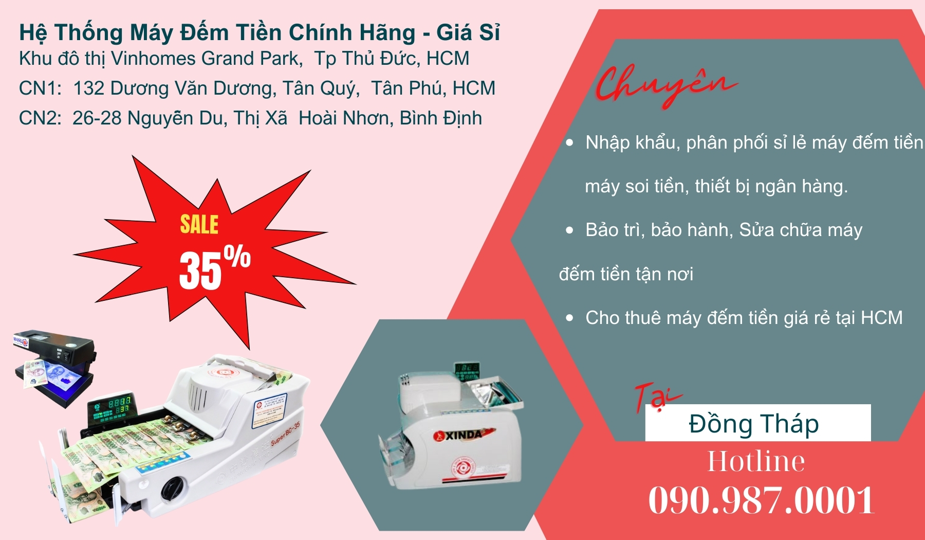 Địa chỉ bán Máy đếm tiền tại Đồng tháp