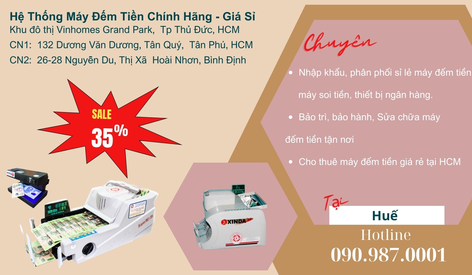 MUA MÁY ĐẾM TIỀN TẠI HUẾ