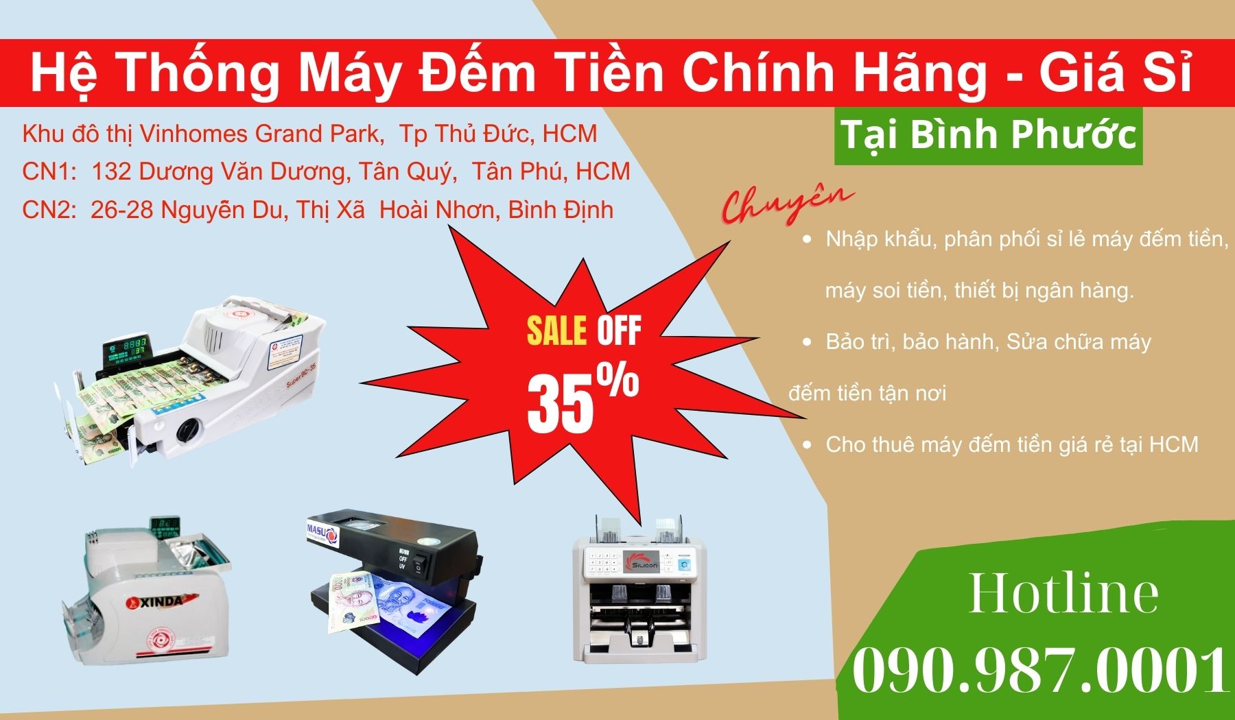 Máy đếm tiền Giá rẻ Tại Bình Phước