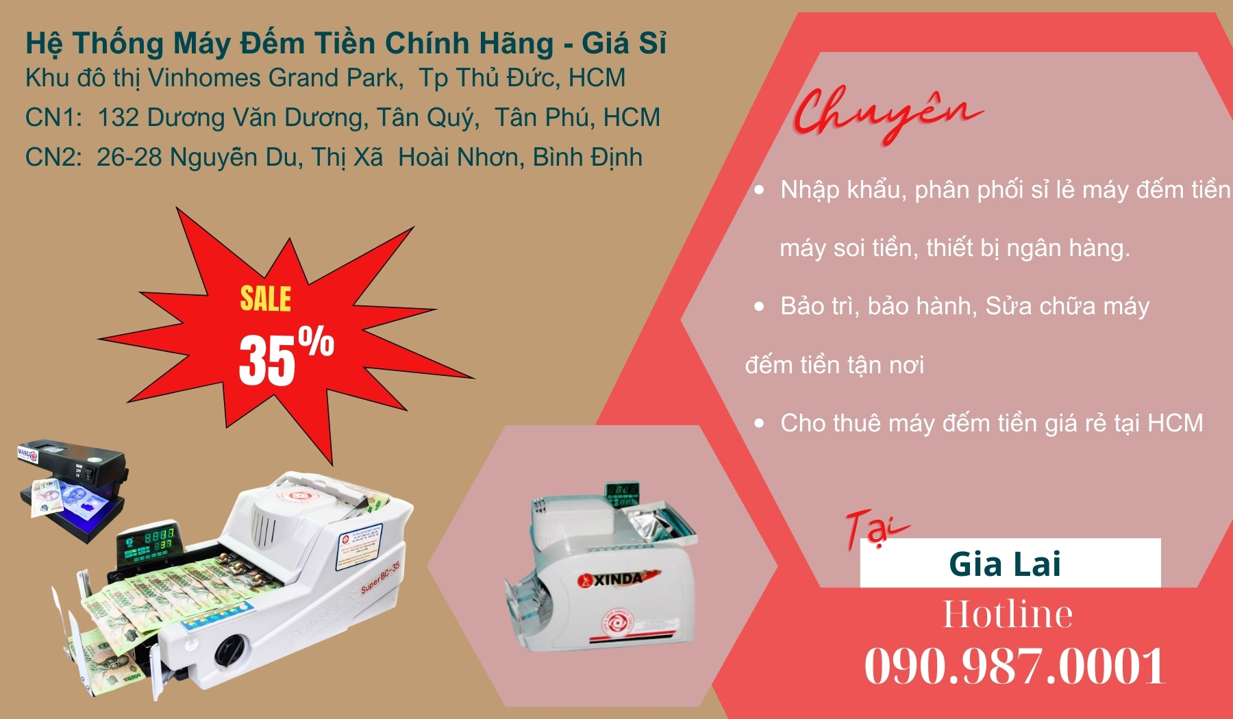 Máy đếm tiền uy tín giá rẻ tại Gia Lai