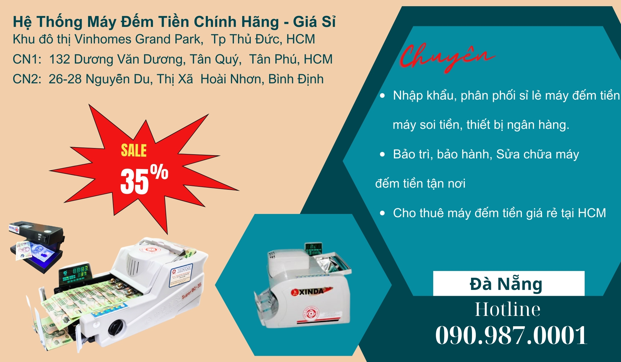 Mua Máy đếm tiền Chính hãng Tại Đà Nẵng