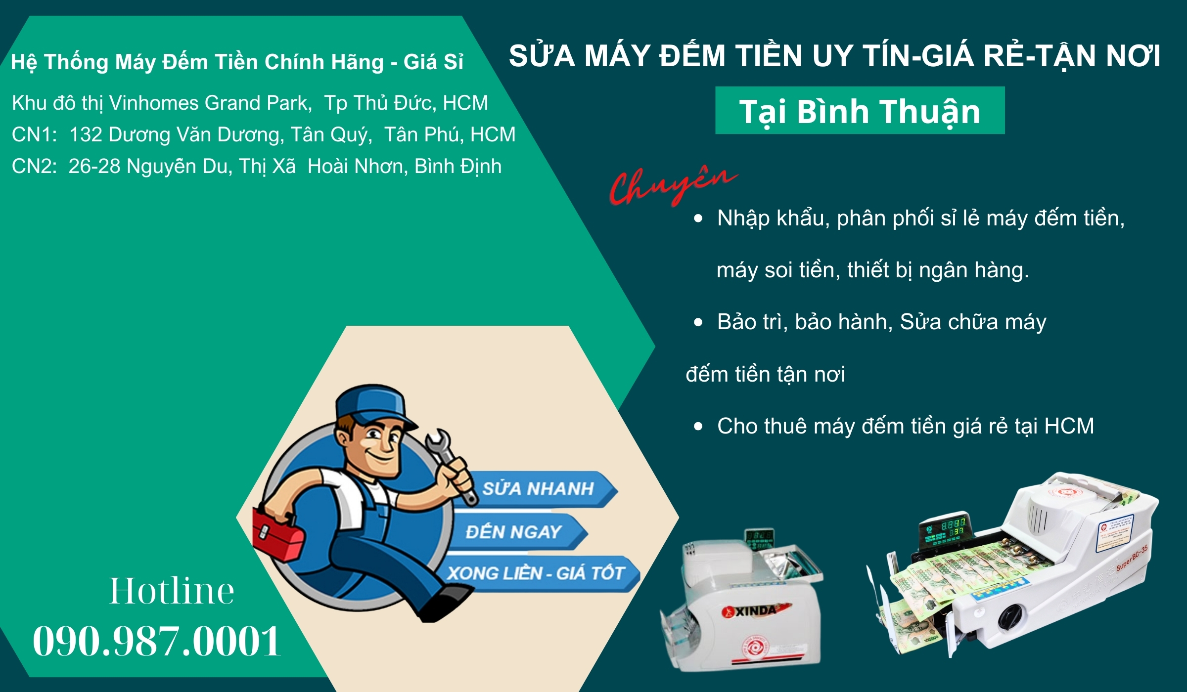 Sửa Máy đếm tiền uy tín giá rẻ Tại Bình Thuận