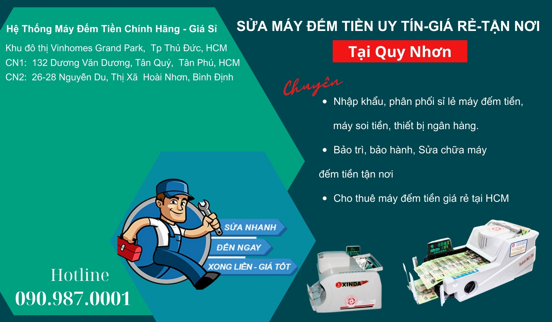 Sửa máy đếm tiền tại Quy nhơn