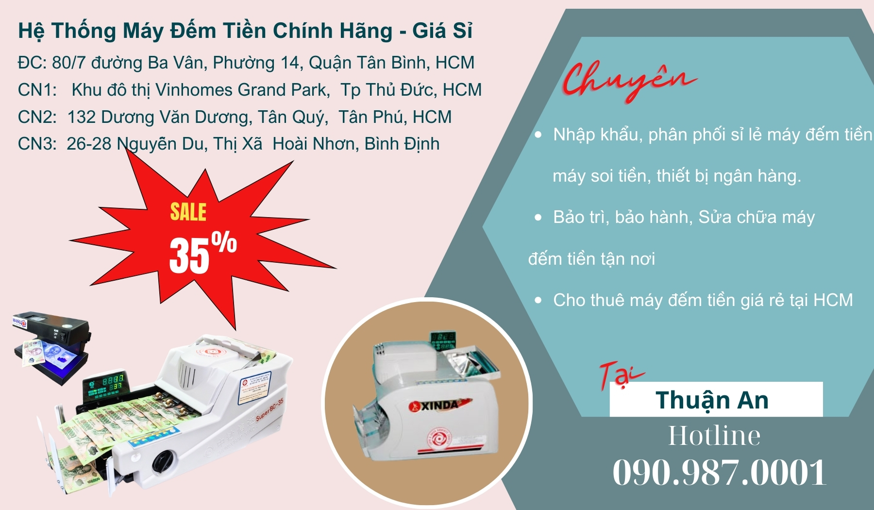 Địa chỉ bán Máy đếm tiền tại Thuận An