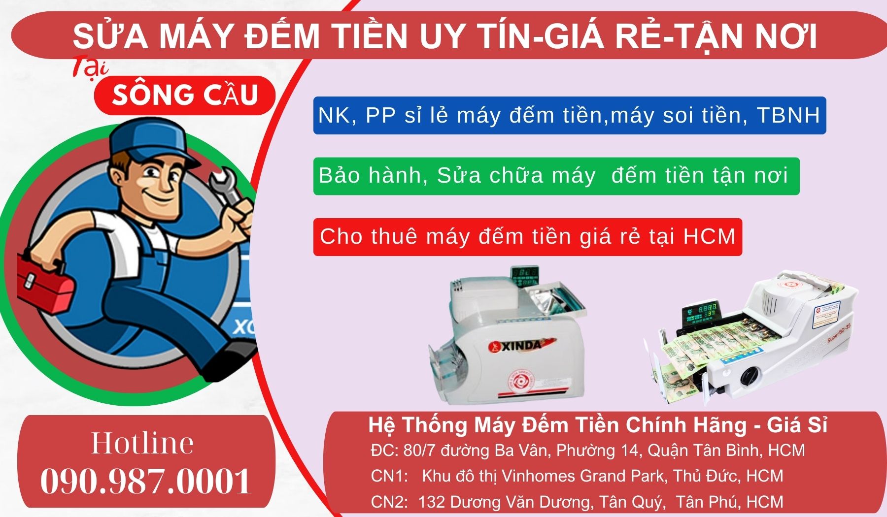 Dịch vụ sửa Máy đếm tiền tại sông cầu giá rẻ