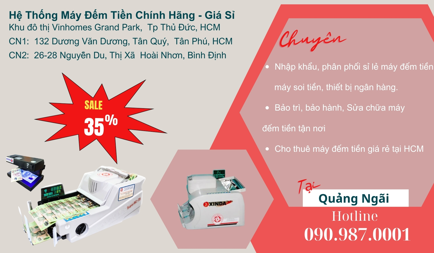 MUA MÁY ĐẾM TIỀN TẠI QUẢNG NGÃI