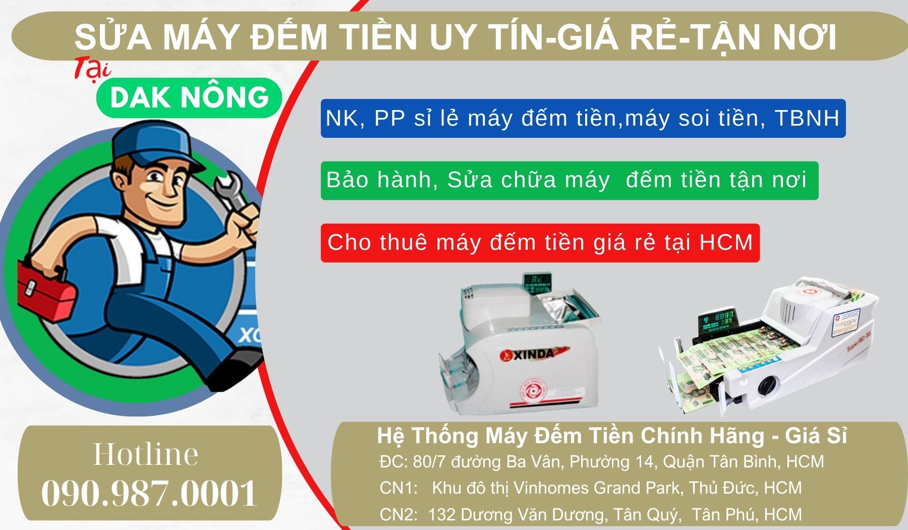 Sửa Máy đếm tiền giá rẻ tại Dak Nông