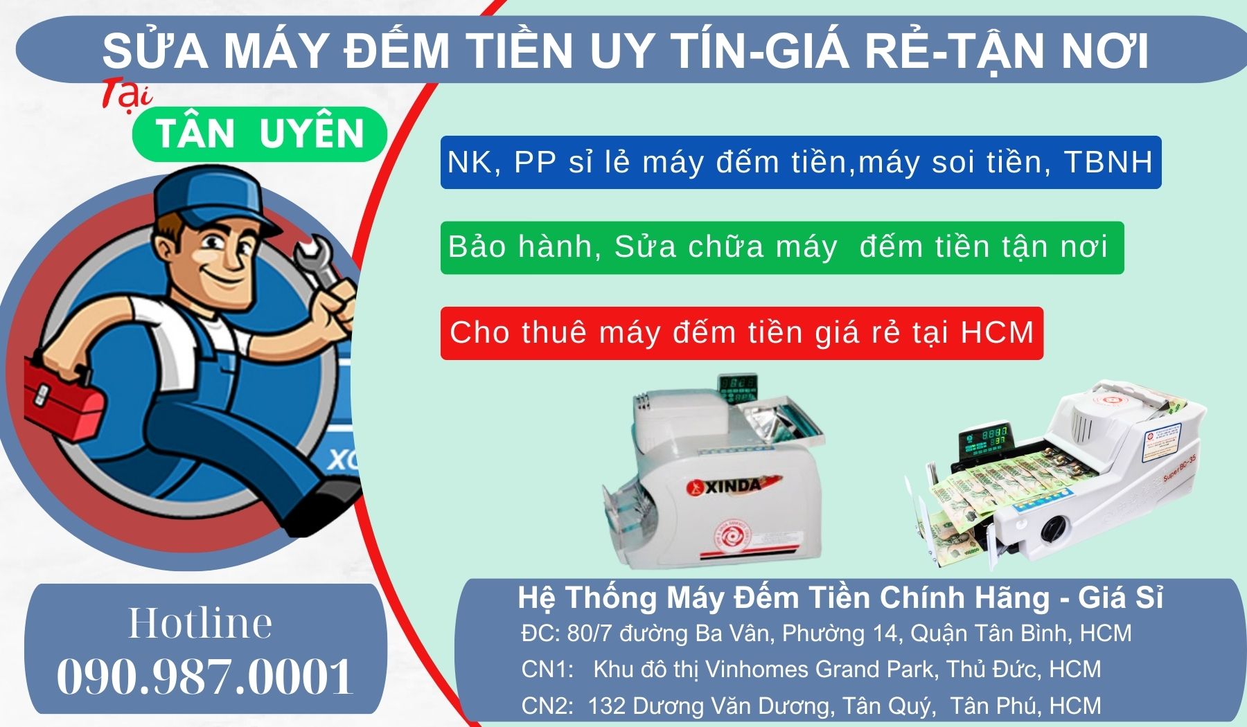 Sửa Máy đếm tiền gía rẻ tại Tân Uyên