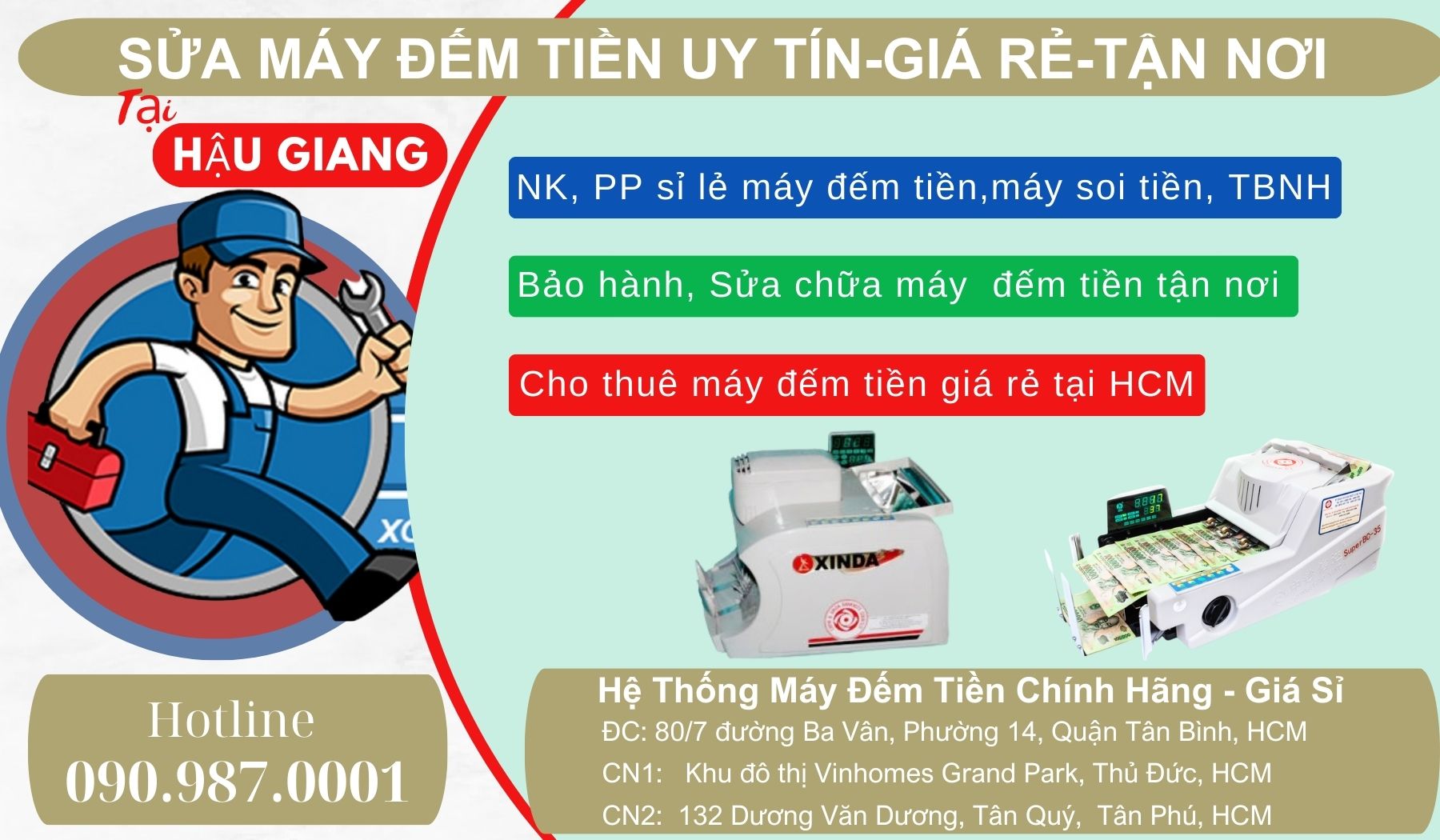 Sửa Máy đếm tiền tại Hậu Giang uy tín, giá rẻ