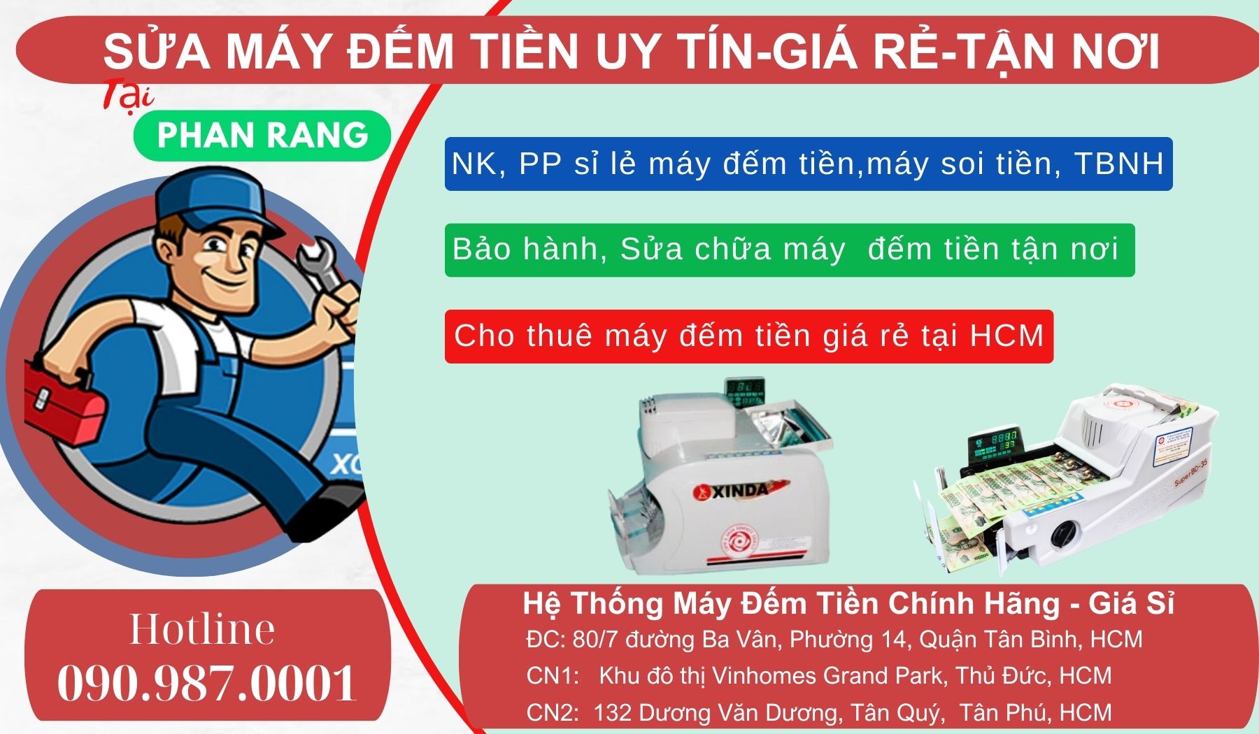 Sửa Máy đếm tiền tại Phan Rang rẻ nhất