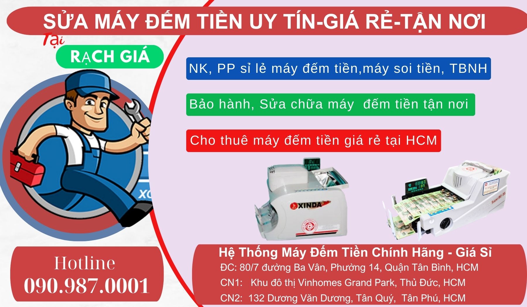 Sửa Máy đếm tiền tại Rạch Giá uy tín