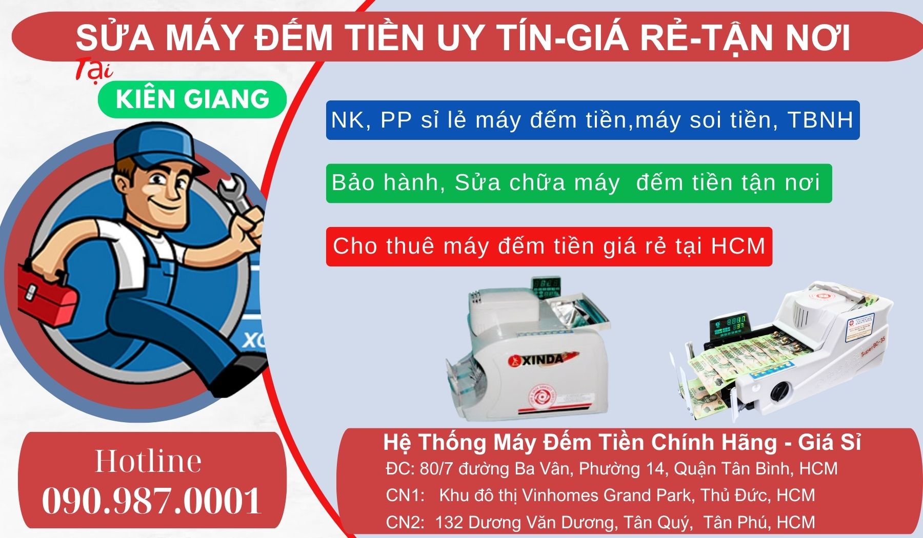 Sửa Máy đếm tiền uy tín tại Kiên Giang
