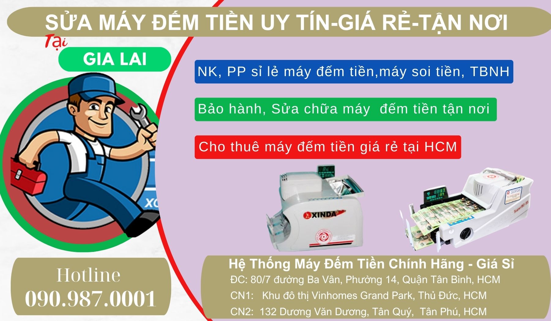 sửa Máy đếm tiền giá rẻ tại Gia Lai