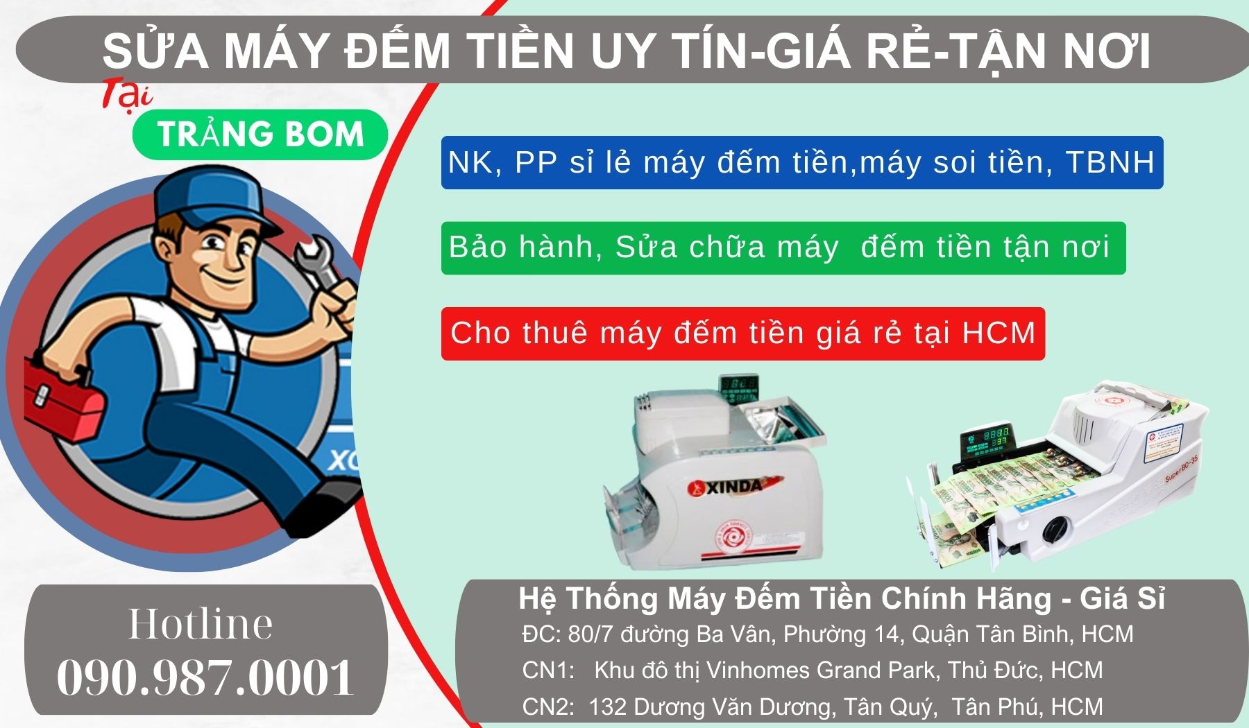 sửa Máy đếm tiền uy tín giá rẻ tại Trảng bom