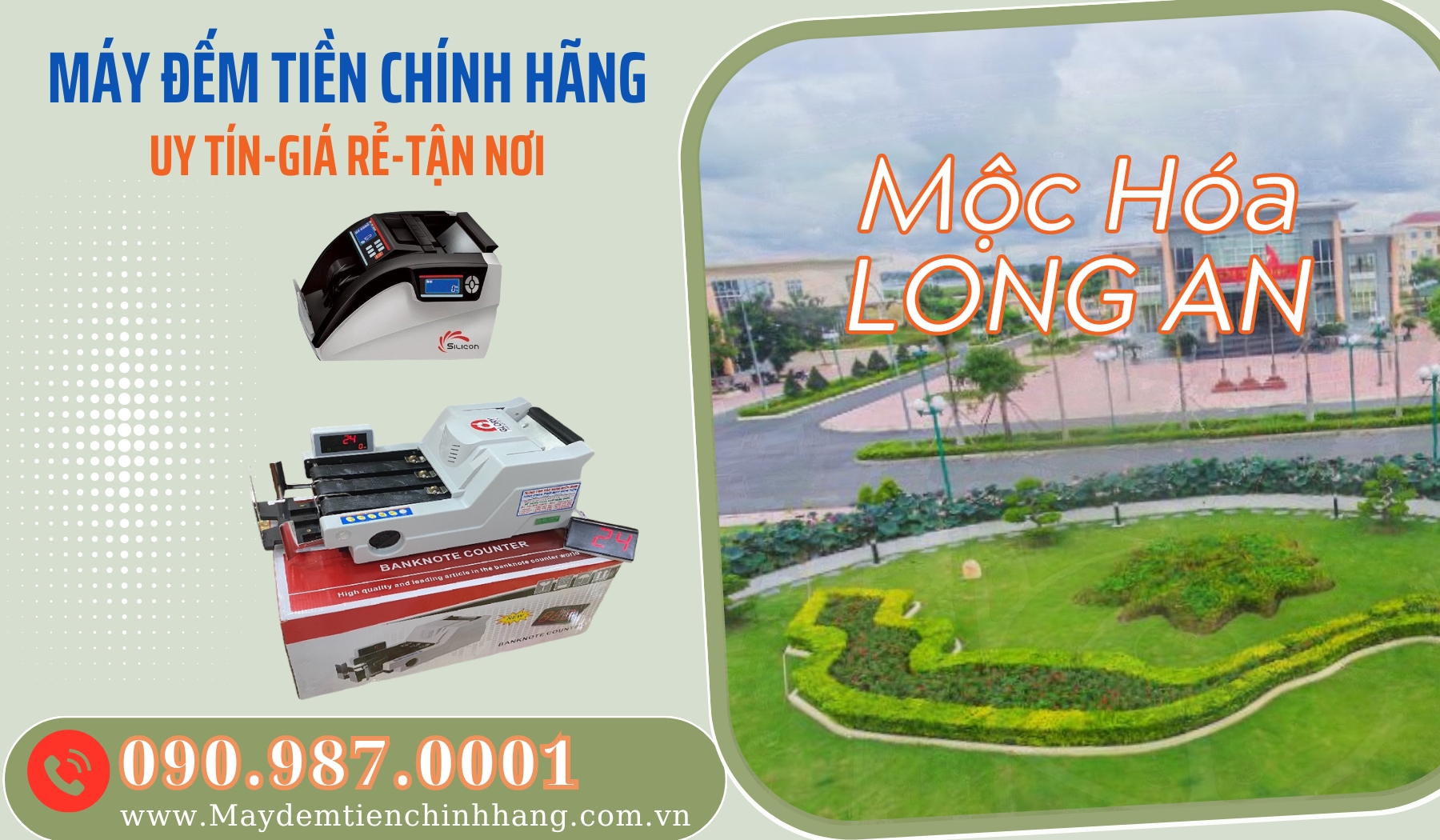 Máy Đếm Tiền Chính hãng tại Mộc Hóa - Long An