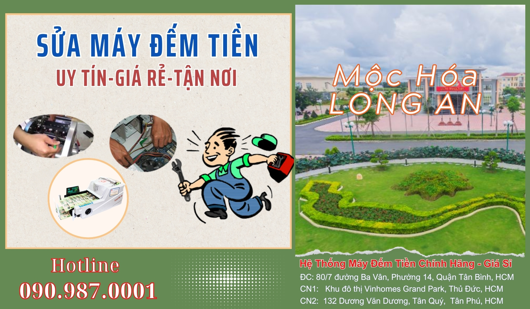 Sửa máy đếm tiền tại Mộc Hóa