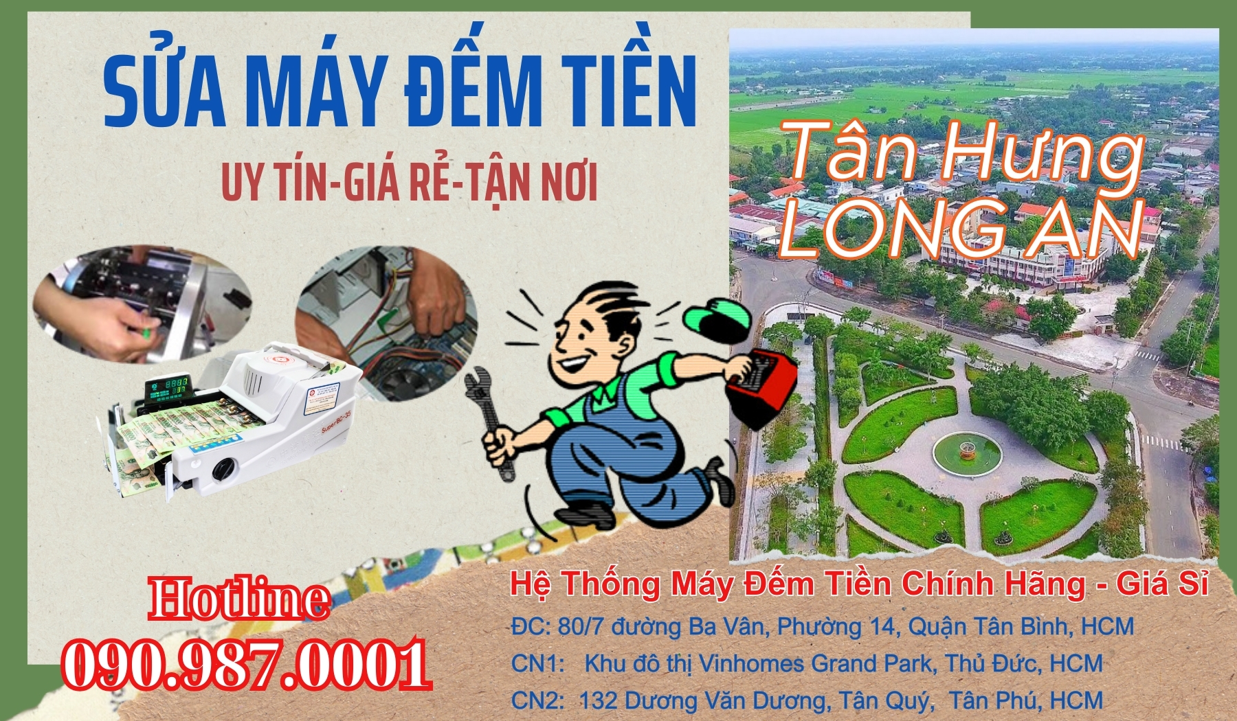 Sửa máy đếm tiền tại Tân Hưng