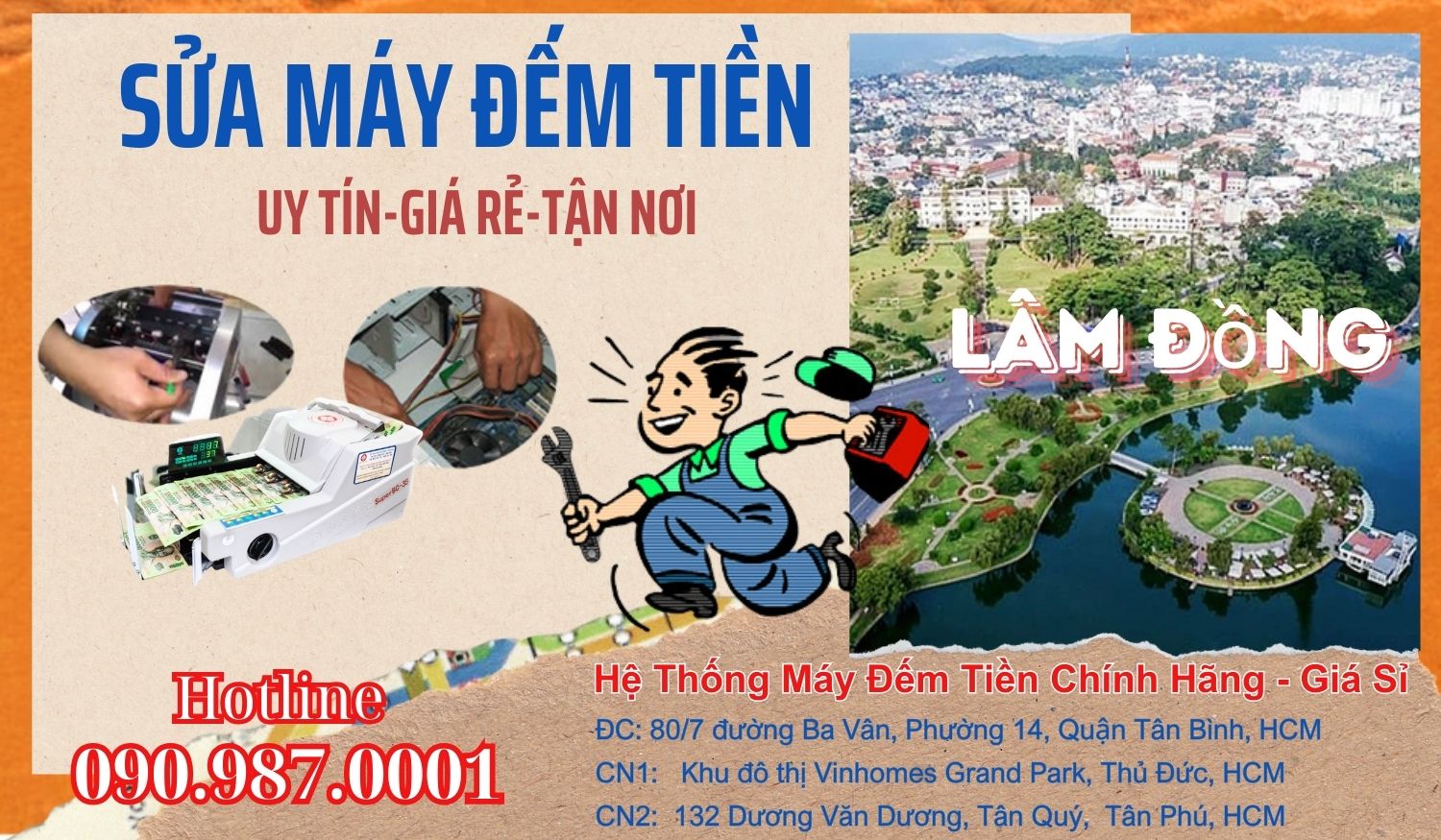 sửa Máy đếm tiền tận nơi Lâm Đồng