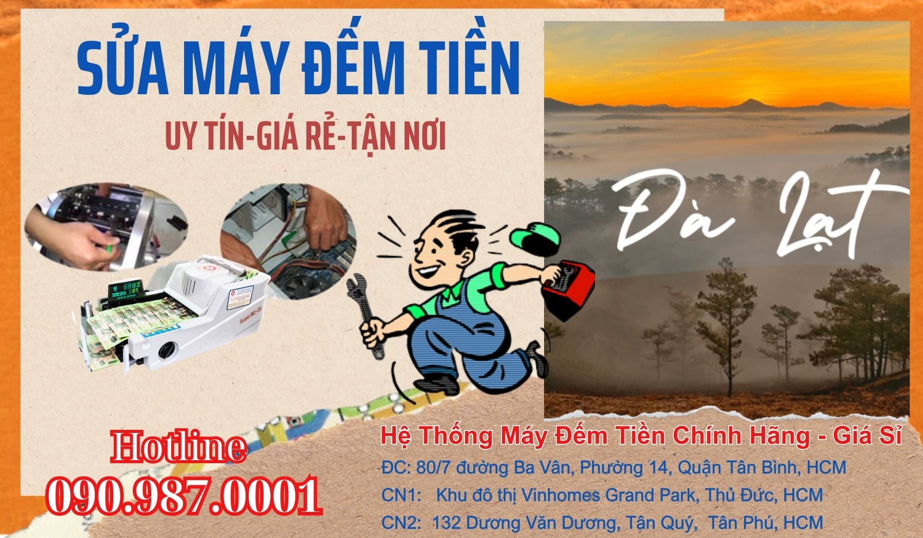 sửa Máy đếm tiền uy tín tại Đà lạt