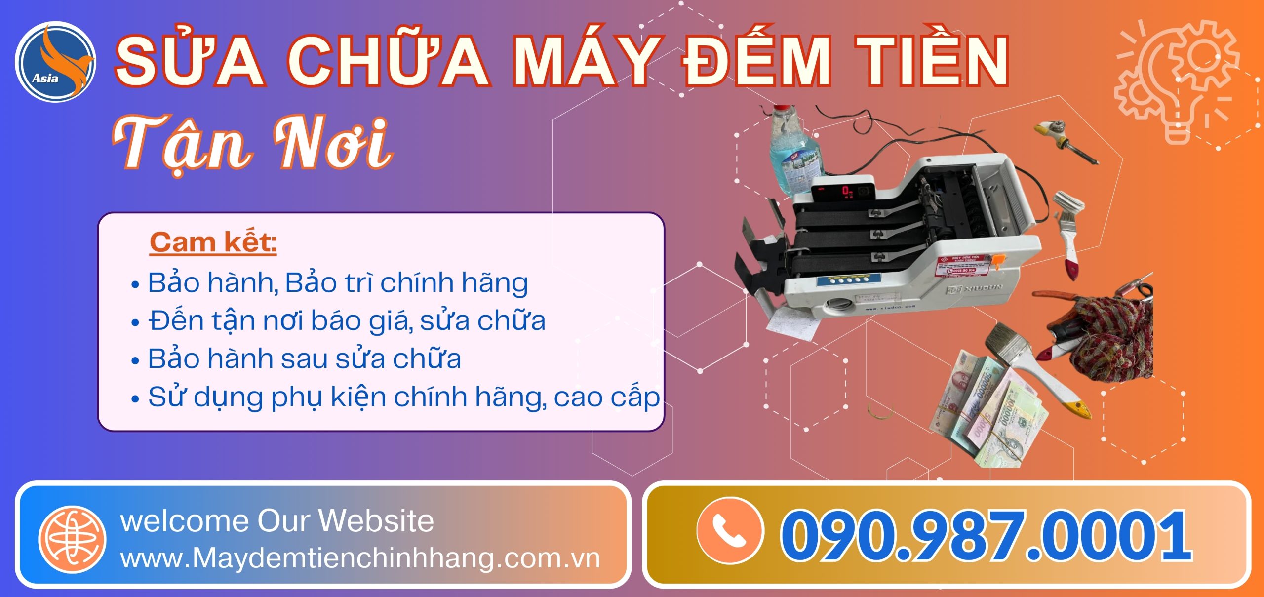 SỬA MÁY ĐÊM TIỀN